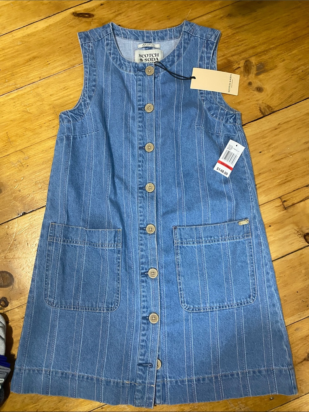 Scotch & Soda Button down jean dress marked $148 size XS NWT